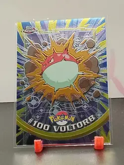 2000 Voltorb #100 Pokemon Topps Chrome TV Animation Series 2 - Image 1