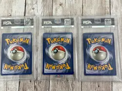 1999 Pokemon Base Charmander 46, Bulbasaur 44, Squirtle 63 All Graded PSA 9 Mint - Image 5