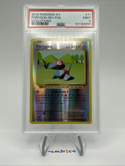 PSA 9 MINT Porygon Reverse Holo 71/108 - 2016 Pokemon XY Evolutions - Image 2