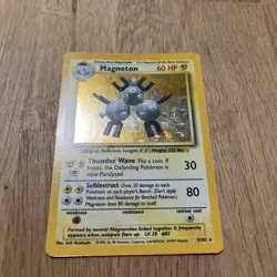 Pokemon TCG Magneton Base Set Holo Rare Card 9/102 Unlimited WOTC - Image 3