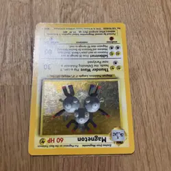 Pokemon TCG Magneton Base Set Holo Rare Card 9/102 Unlimited WOTC - Image 4