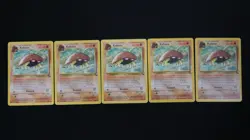 Kabuto #50/62 Unlimited Common Card Fossil 1999 POKEMON NEAR MINT! LOT OF 5 #2 - Image 1