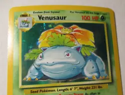 Pokemon TCG Base Set Unlimited Venusaur Holo Card 15/102 Vintage 1999 Played - Image 4