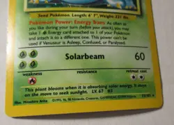 Pokemon TCG Base Set Unlimited Venusaur Holo Card 15/102 Vintage 1999 Played - Image 5