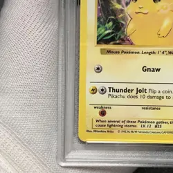 1999 Pokemon Pikachu Yellow Cheeks Shadowless PSA 10 Gem Mint Card - Image 4