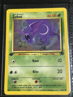 1st Edition Zubat 70/82 - Team Rocket - Pokemon Card - LP - Image 1
