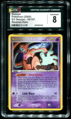 CGC 8 Deoxys Reverse Holo Rare EX Deoxys 2005 Pokemon Card #16 - Image 1