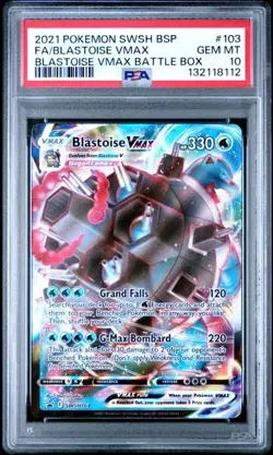 Blastoise VMAX SWSH103 SWSH: Sword & Shield Promo Cards Holo PSA 10 - Image 1