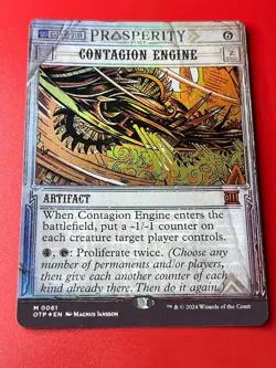 1x FOIL SHOWCASE CONTAGION ENGINE - Breaking News - MTG - Magic the Gathering - Image 1