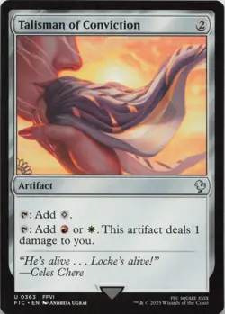 Talisman of Conviction U Commander: FINAL FANTASY 363 NM MTG - Image 1
