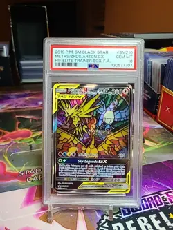2019 POKEMON SM BLACK STAR PROMO FULL ART/MOLTRES & ZAPDOS & ARTICUNO GX PSA 10 - Image 1