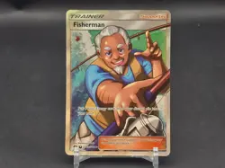 2019 Pokemon Sun & Moon Hidden Fates #SV83 Fisherman Ultra Rare Full Art Holo - Image 1