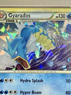 2010 Pokemon Heartgold & Soulsilver Cracked Ice 4 Gyarados Holo PSA 9 Mint - Image 2