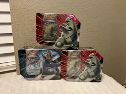 Tyranitar V & Empoleon V Strikers Tin - 3x POKEMON Lot - Image 1