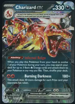 CHARIZARD EX 054/091 DOUBLE RARE PALDEAN FATES Pokemon NEAR MINT - Image 1