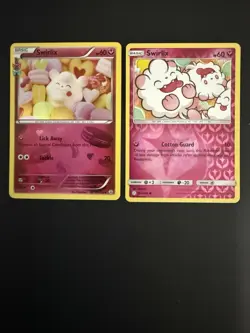 Pokemon Generations: Radiant Collection RC19/RC32 Swirlix Holo + Swirlix 153/236 - Image 1