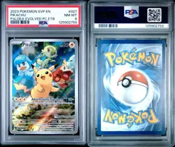 PSA 8 2023 Pokemon SVP en Pikachu #027 Paldea Evolved PC ETB Promo - Image 2