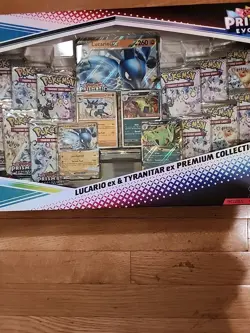 Pokemon TCG SV Prismatic Evolutions Lucario EX & Tyranitar EX Premium Collection - Image 3
