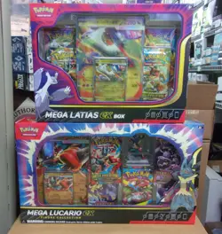 POKEMON MEGA LATIAS & VENUSAUR EX + POUCH + MEGA LUCARIO EX COLLECTION BOXES - Image 1