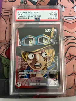 One Piece Card Game Japanese Awakening of the New Era SABO OP05-001 PSA 10 - Image 1