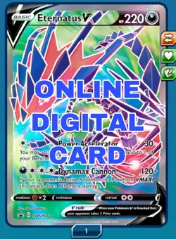 Eternatus V SWSH044 PROMO FULL ART Pokemon TCG Online Digital Card PTCGO - Image 1