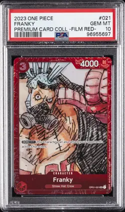 2023 ONE PIECE PREM CARD COLL -ONE PIECE FILM RED- #021 FRANKY PSA 10 - Image 1