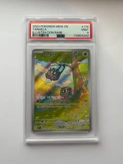 PSA 9 Mint Tangela 178/165 SV Mew EN 151 Illustration Rare Pokemon Card - Image 1