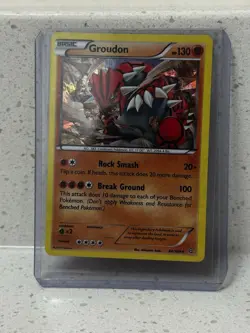 Pokemon Groudon TCG Primal Clash Holo Card 84/160 Cracked Ice - Image 1