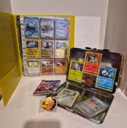Pokemon Huge Lot Of Binder Lunchbox Collection 170+ Cards W/ 51 Holos Promo More - Image 1