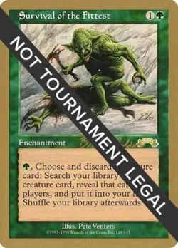Mtg 1x Gold Border Survival of the Fittest - 1998 Brian Selden world championshi - Image 1