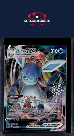 Miscellaneous Cards & Products #041/203 Glaceon VMAX Holiday Promo Stamp! - Image 1