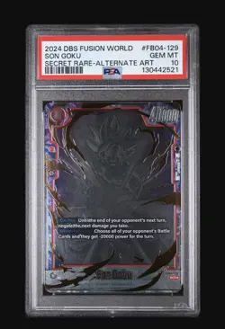 DBS Card Game Fusion World FB04-129 SON GOKU SECRET RARE-ALTERNATE ART - PSA 10 - Image 1
