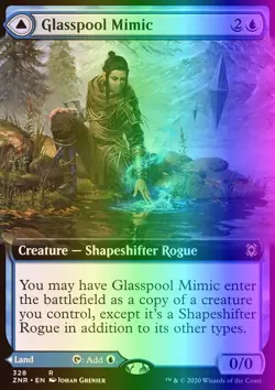 MTG Magic the Gathering Glasspool Mimic (328/493) Zendikar Rising LP FOIL - Image 1