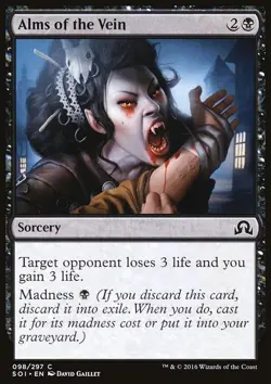 MTG Magic the Gathering Alms of the Vein (98/356) Shadows over Innistrad LP - Image 1