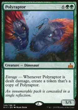 MTG Magic the Gathering Polyraptor (144/219) Rivals of Ixalan NM - Image 1