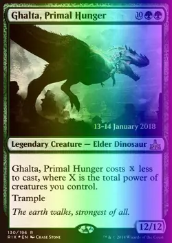 MTG Ghalta, Primal Hunger (130s/104) Rivals of Ixalan Promos LP FOIL - Image 1