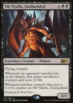 MTG Magic the Gathering Ob Nixilis, Unshackled (110p/13) Magic 2015 Promos LP - Image 1