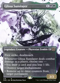 MTG Magic the Gathering Glissa Sunslayer (318/530) Phyrexia All Will Be One NM - Image 1