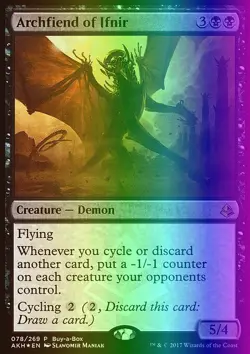 MTG Magic the Gathering Archfiend of Ifnir (78/87) Amonkhet Promos LP FOIL - Image 1