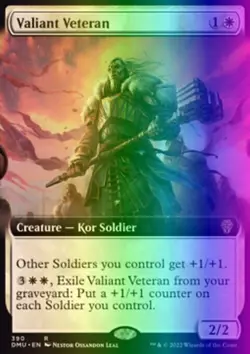 MTG Magic the Gathering Valiant Veteran (390/552) Dominaria United NM FOIL - Image 1