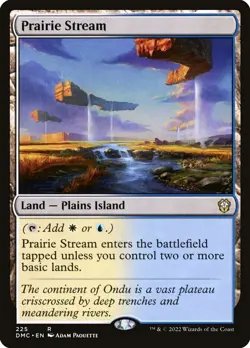 MTG Magic the Gathering Prairie Stream (225/265) Dominaria United Commander NM - Image 1