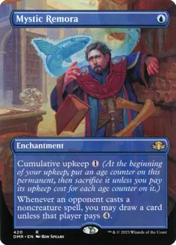 MTG Magic the Gathering Mystic Remora (420/520) Dominaria Remastered NM - Image 1