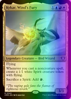 MTG Magic the Gathering Kykar, Wind's Fury (343/1455) Commander Masters NM FOIL - Image 1