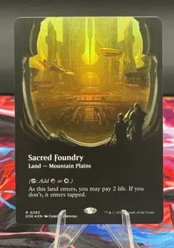 Sacred Foundry (Borderless) Edge of Eternities Foil EoE 282 Rare Land - Image 1