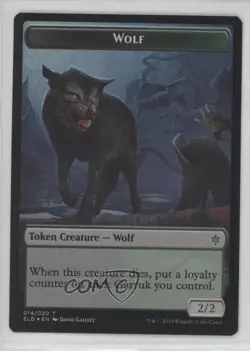 Wolf // Food (Token) Foil Magic: Throne of Eldraine ELD s #T-014//017 - Image 1