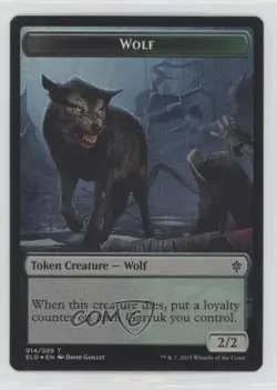 Wolf // Food (Token) Foil Magic: Throne of Eldraine ELD s #T-014//015 - Image 1