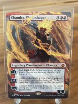MTG Chandra, Flameshaper - Borderless Mythic Regular Rare - Foundations - Image 1