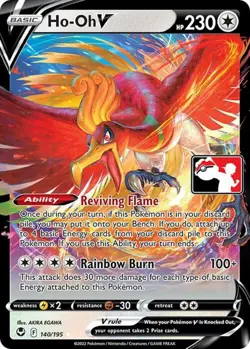 1x Ho-Oh V - 140/195 - Ultra Rare NM-Mint Pokemon Prize Pack Series - Image 1