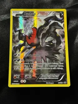 Pokemon Card Darkrai XY114 Black Star Holo Promo Full Art LP NM - Image 1