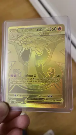 Mega Charizard X EX Gold Hyper Rare 130/094 Pokemon TCG Phantasmal Flames MINT - Image 2